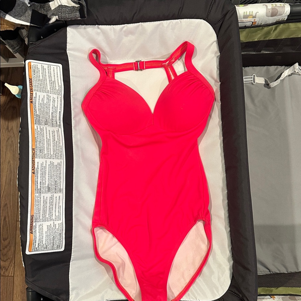 Vibrant Pink One-Piece Swimsuit for Beauty pageants